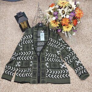 3204 Size XL Cato, Est 1946 Green And Black Cardigan
